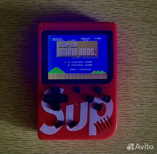 Портативная игровая приставка SUP 400 игр красная