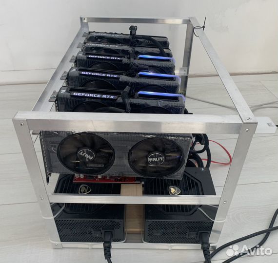Майнинг ферма Geforce rtx 3060 ti риг