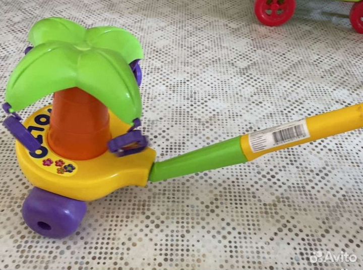 Тележка толлокар детский. Каталка с ручкой