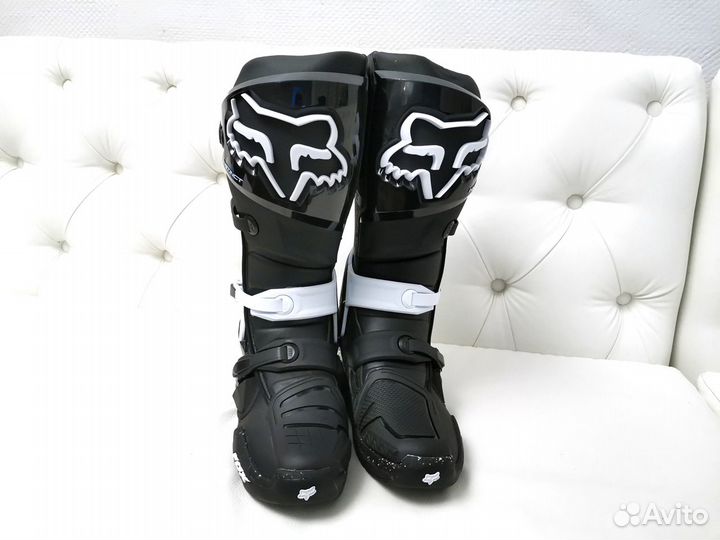 Мотоботы кроссовые Fox Instinct Boot Black/White