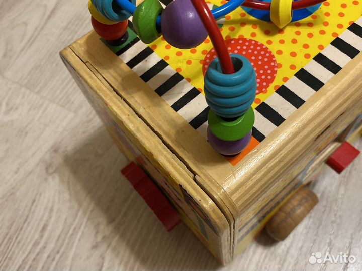 Развивающий деревянный автобус игрушка
