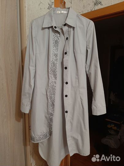 Платье рубашка женская 42