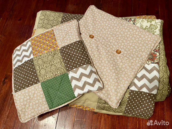 Одеяло лоскутное с наволочками