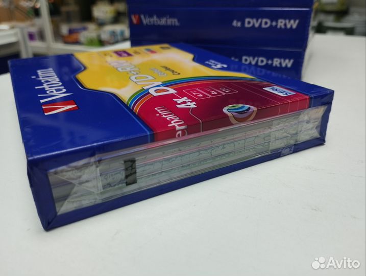 Оптический диск DVD+RW/RW Verbatim Colour slim