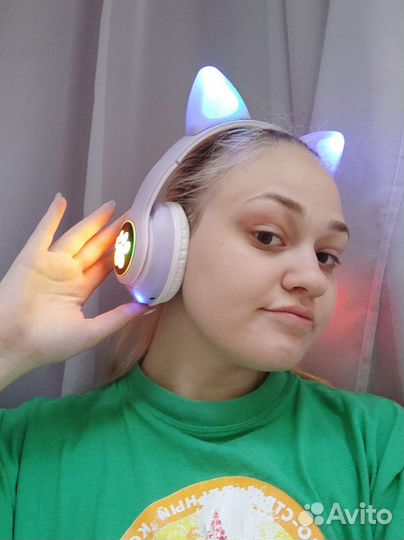 Наушники светящиеся с ушками