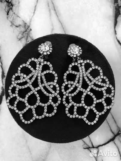 Винтажные серьги - клипсы Kenneth Jay Lane