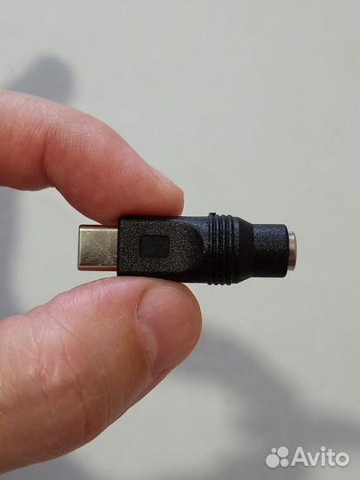 Адаптер Type-C DC 5,5x2,1 переходник короткий
