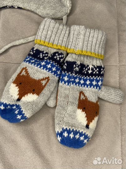 Детский комплект шапка/снуд/варежки HM