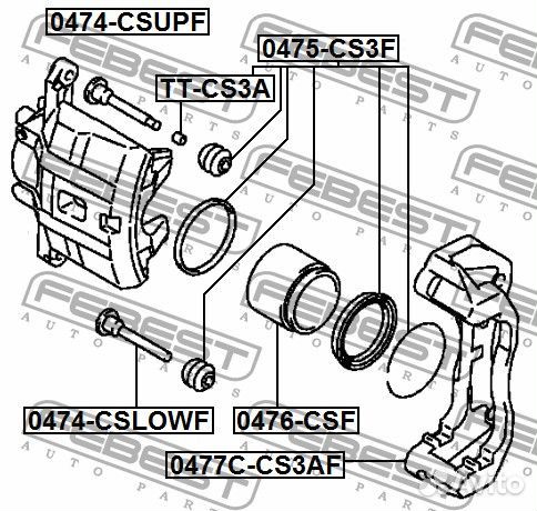 Втулка направляющая суппорта тормозного переднего