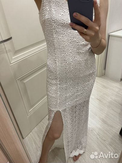 Платье белое вечернее 40/ платье на выпускной