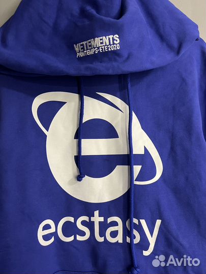 Vetements Ecstasy Blue Hoodie Худи