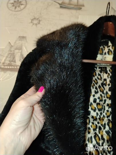 Шуба мутоновая с норкой