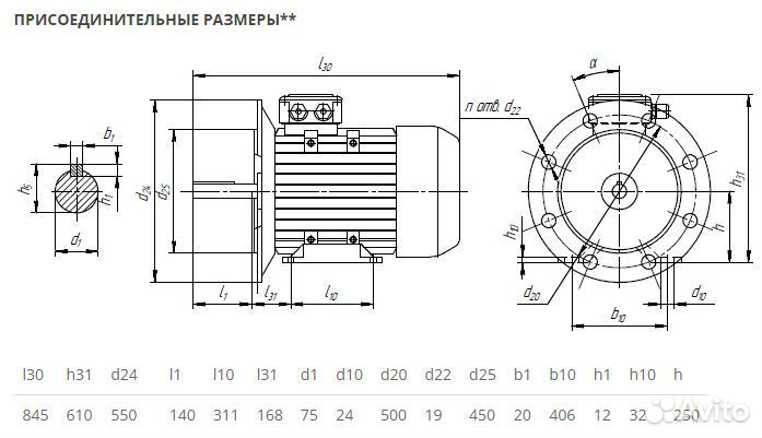 Электродвигатель аир 250S4 (75кВт-1500об) новый