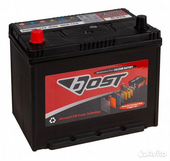 Аккумулятор Bost 80L (95D26R) прям. пол. 80 Ач