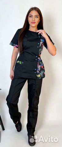 Медицинский костюм женский с брюками объявление продам
