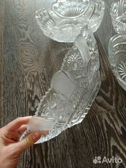 Хрустальная конфетница, салатница