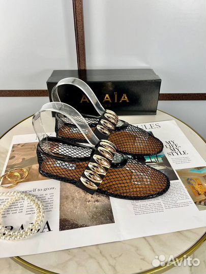 Босоножки балетки сандалии в сетку Alaia 36-40