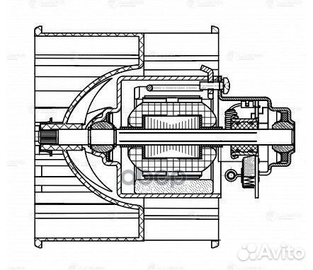 Э/вентилятор отоп. для а/м газ 3302 ГАЗель (с 2