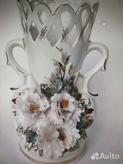 Ваза для цветов Маргарита Н-25см Кисловодск фарфор