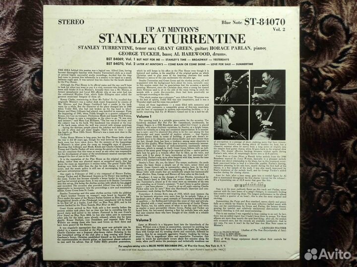 Stanley Turrentine – Up AT Minton's Vol. 2 1983