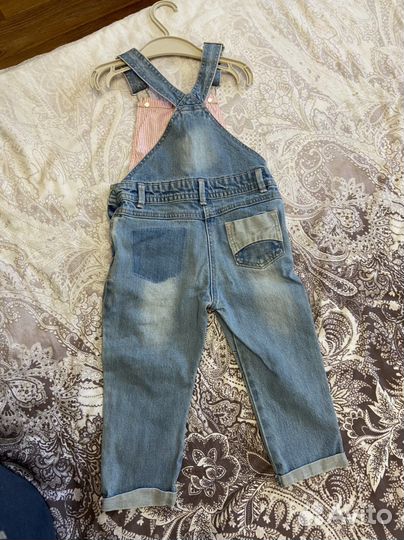 Джинсовый комбинезон на девочку 92