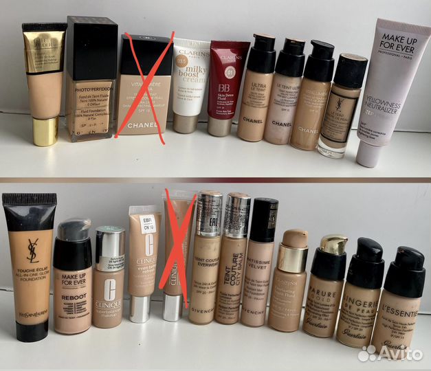 Тон крем Chanel, Bobbi brown, Dior и др