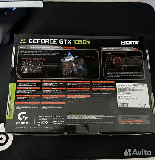 Видеокарта geforce gtx 1050 ti d5 4gb