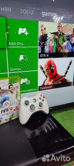 Игровая приставка xbox 360 500гб+игры