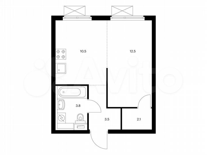 1-к. квартира, 32,4 м², 7/15 эт.