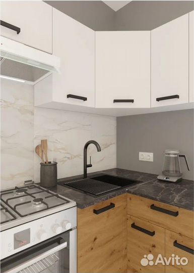 Кухонный гарнитур угловой Брауни 2.0м