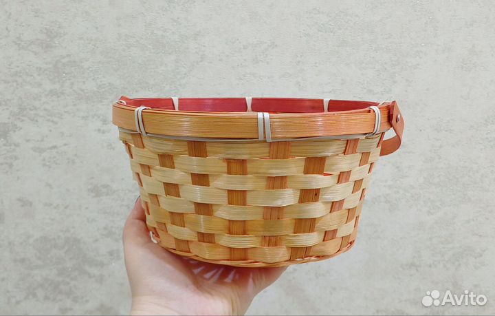 Корзина плетеная с ручкой