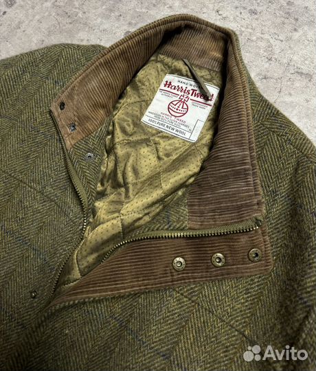 Куртка пальто Harris Tweed Vintage Harley Rock Y2K