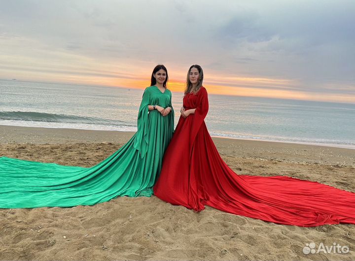 Летящее платье со шлейфом аренда