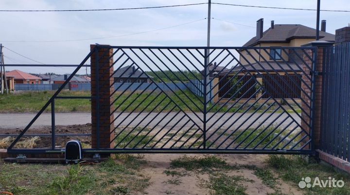 Ворота Откатные в стиле Лофт