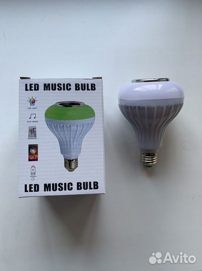 Лампочка портативная колонка Led