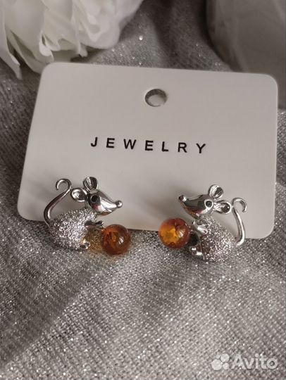 Серьги серебро