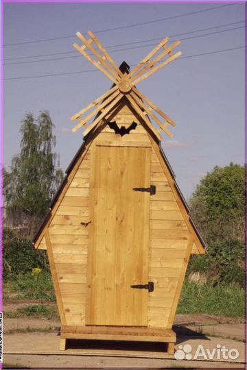 Дачный туалет деревянный прямоугольник экп 568