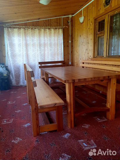 Стол с лавками для дачи и дома