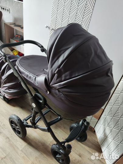 Коляска 3 в 1 эко кожа фиолетовый цвет