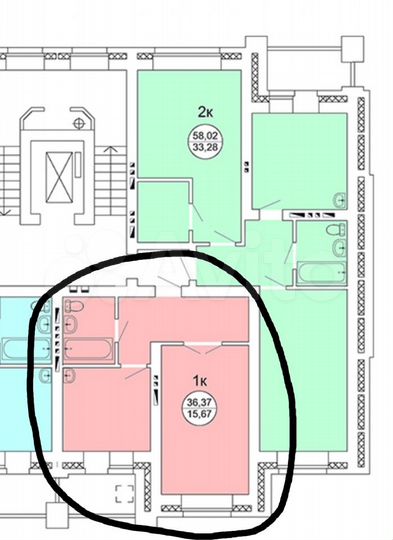 1-к. квартира, 37 м², 9/9 эт.