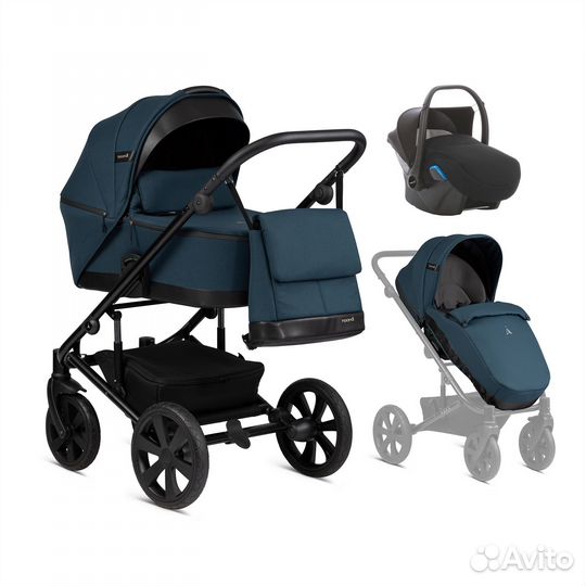 Коляска Noordi Aqua 3в1,NEW 2022,Ocean Blue (617)