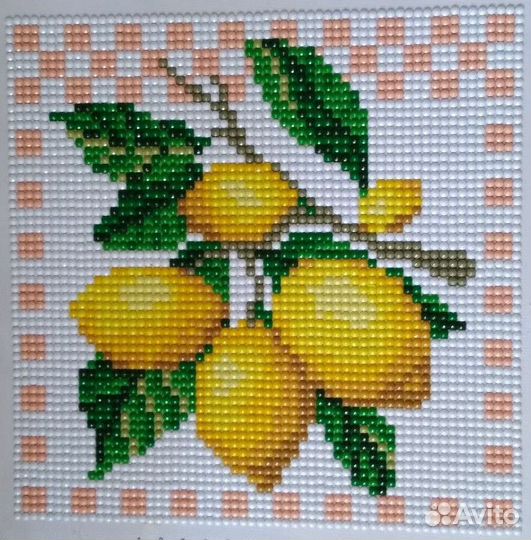 Картина алмазная мозаика Лимоны на ветке