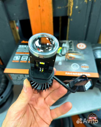 Светодиодные Bi-led линзы H4 Aozoom