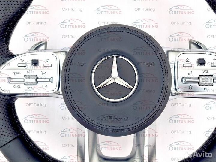 Руль Mercedes стиль 63 AMG с подогревом + подушка