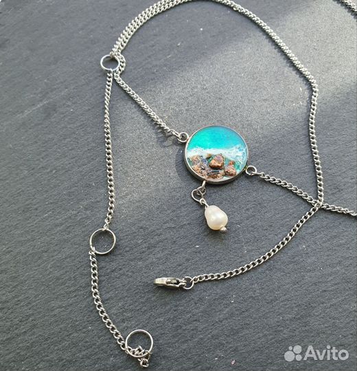 Кулон с Морем. Ручная работа
