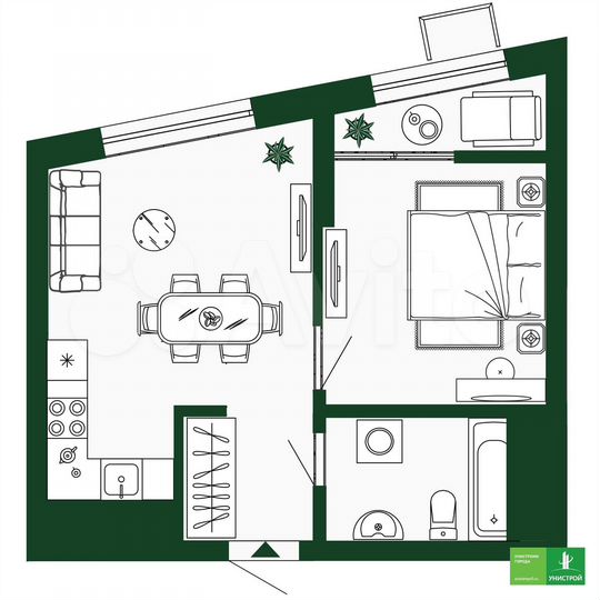 2-к. квартира, 36,9 м², 13/34 эт.