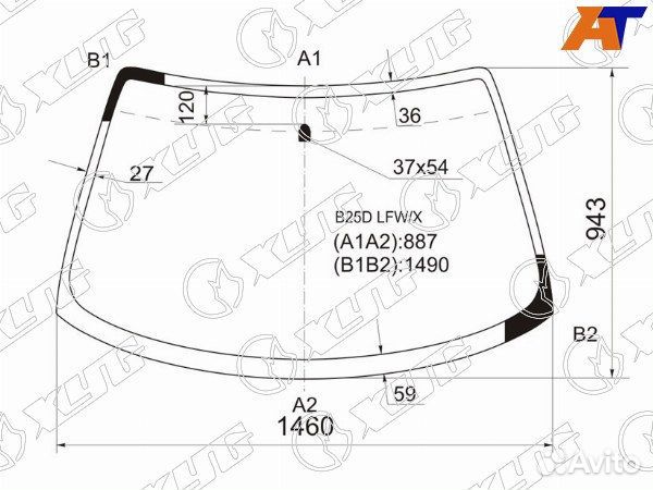 Стекло лобовое mazda familia