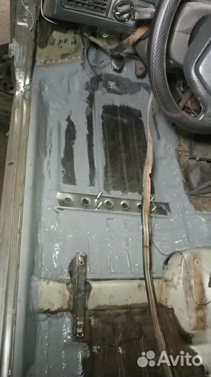 Сварка днища автомобиля порогов