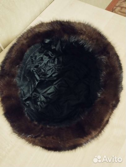 Норковая шапка мужская, 59 размер, почти новая