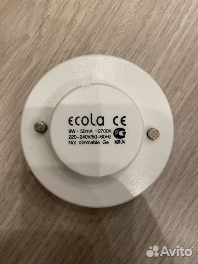 Ecola gx53 LED 5.1w 2800k 220v 27x75